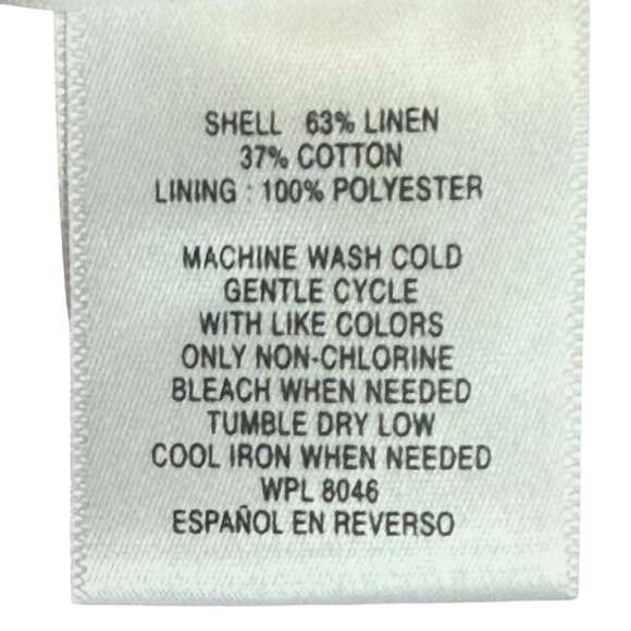 Mens White Flat Front Linen-Blend Casual Pants 34x30 INC International Concepts - Picture 6 of 8